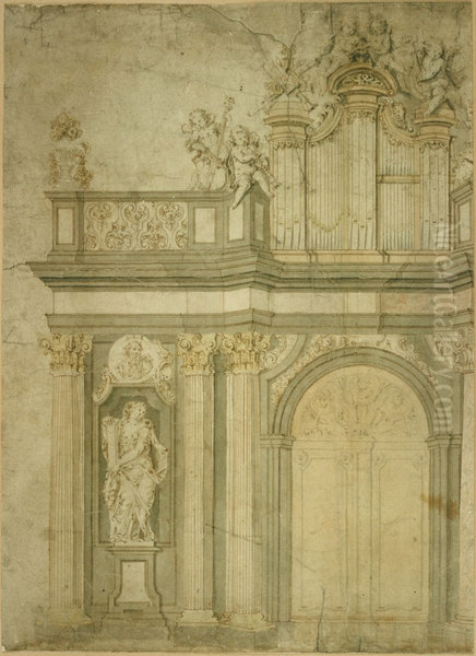 Design for a rood loft and a portal - view 1