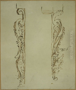 Deux ebauches pour une volute decorative Deux ebauches pour une volute decorative