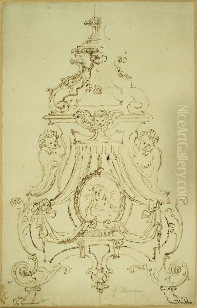 Design for the base of a candlestick - view 1