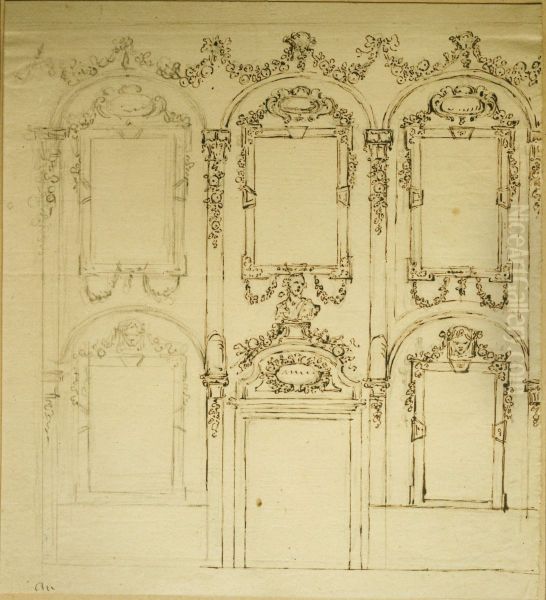 Design for the ornamentation of a facade - view 1