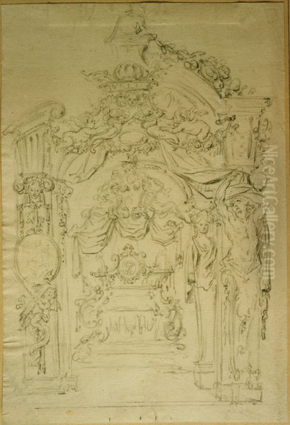 Ebauche d'un trone ou d'un catafalque - view 1