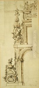 Ontwerp voor een feestversiering by Willem Jacob Herreyns