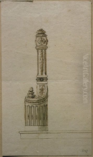 Design for baluster in Louis XVI style - view 1