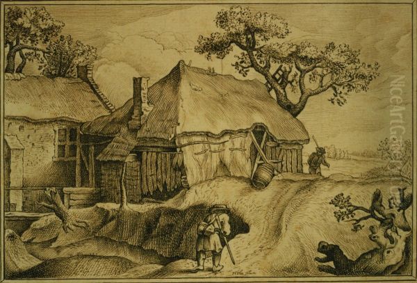 Landscape with barn - view 1