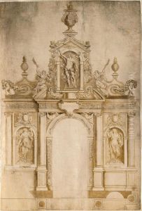 Ontwerp voor een monumentale portiek by unknown