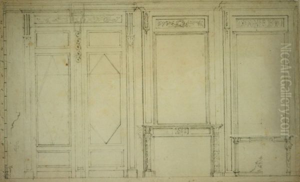 Design for the wall of an interior - view 1