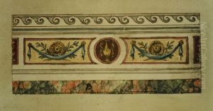 Design for a decorative detail of a ceiling by unknown
