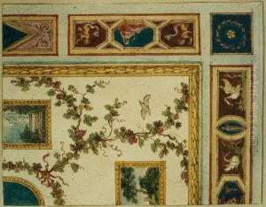 Design for a decorative detail of a ceiling by unknown