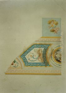Detailentwurf fur die Verzierung einer Decke in klassizistischem Stil by unknown
