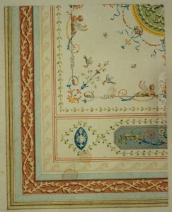 Ebauche detaillee de decoration d'un plafond dans le style neoclassique by unknown