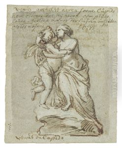 Ebauche d'une statue de Venus enlacant Cupidon by Michiel van der Voort (I)