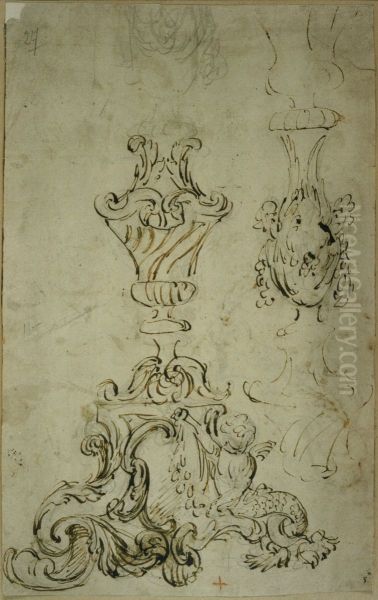 Design for the base of a candlestick - view 1