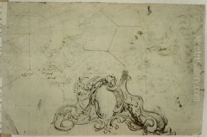 Entwurf fur einen Fuss eines Kerzenstanders by Willem Jacob Herreyns