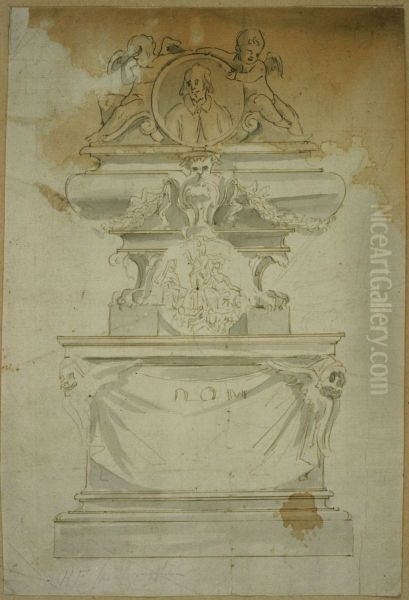 Ebauche pour un imposant monument funeraire - view 1