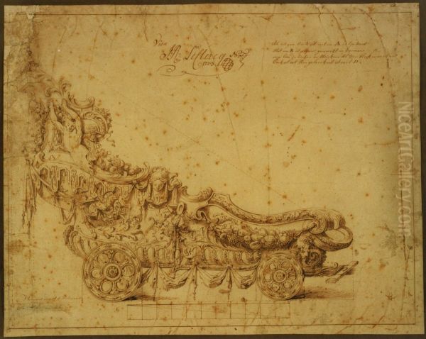 Ontwerp voor wagen II voor de "Praeltrein" van Sint-Rumoldus te Mechelen - view 1
