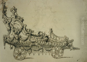 Ebauche pour le cote de la voiture IV du cortege de Saint-Rombaut a Malines