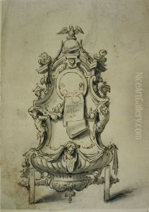Variante van het ontwerp voor de achterkant van wagen IV voor de "Praeltrein" van Sint-Rumoldus in Mechelen by Willem Jacob Herreyns