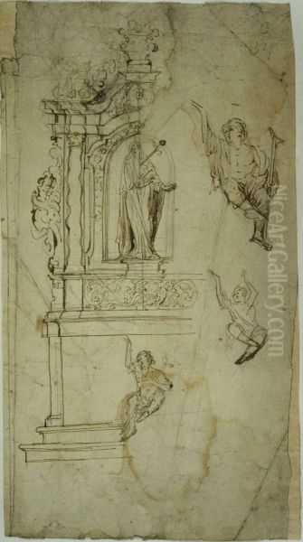 Ebauche d'un autel Notre-Dame avec Mater Dolorosa - view 1