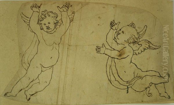 Deux anges volants - view 1