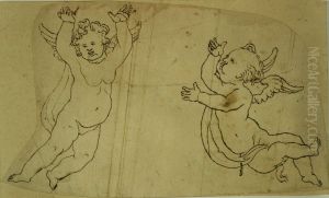 Deux anges volants by unknown