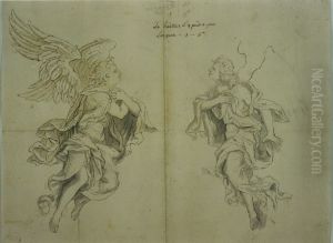 Deux anges volants by unknown