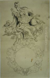 Voorstelling van God de Vader met en een krans by unknown