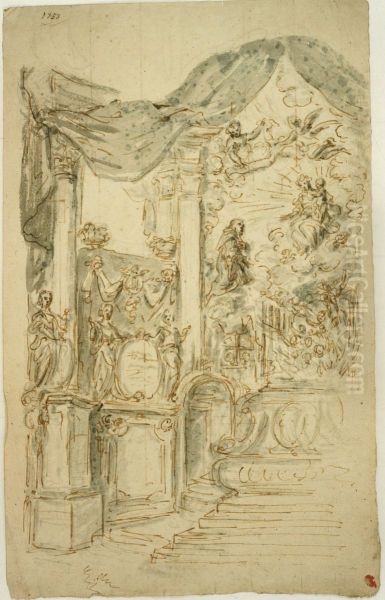 Zeichnung eines Altars - view 1