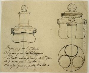 Design for a pot for extreme unction and for a pyx Design for a pot for extreme unction and for a pyx