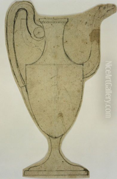 Design for a silver jug with an animal's head as the spout - view 1