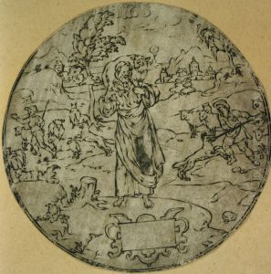 Medaillon mit Darstellung des Guten Hirten