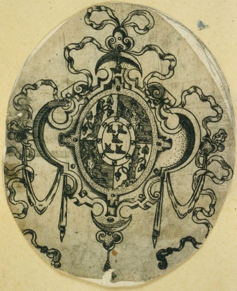 Ebauche de decoration avec blason - view 1