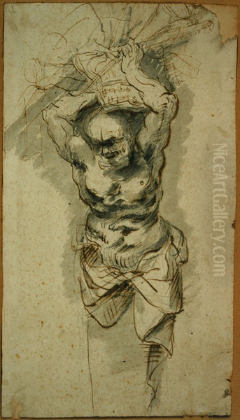 Schets van een kariatide - view 1