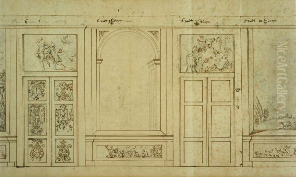 Ebauche de decoration d'un grand salon - view 1