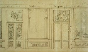 Ebauche de decoration d'un grand salon by unknown