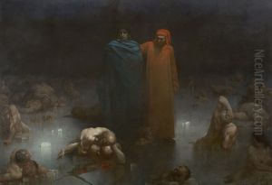DanteandVirgilin theNinth Circleof Hell by Gustave Dore