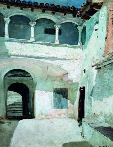 Patio de San Juan de la Cartuja de Porta Coeli, Valencia by Joaquin Sorolla