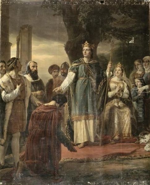 Saint Louis rendant la justice sous le chene de Vincennes. 1260. - view 1