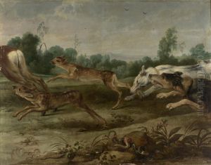 Deer hunt by Frans Snyders
