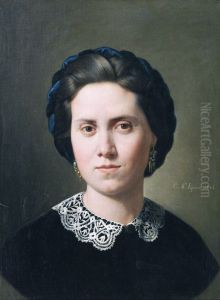 Retrato de su esposa by Carlos Esquivel y Rivas