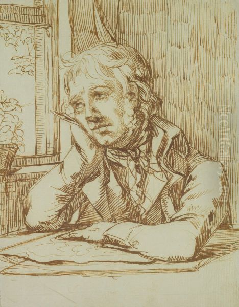 Self-portrait with supported arm - view 1