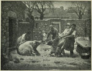 The Pig-Killers by Jean-Francois Millet