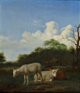 Three Sheep by Adriaen Van De Velde