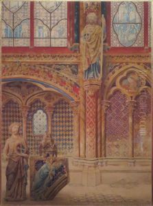 Interieur de la Sainte-Chapelle by Felix Louis Jacques Duban