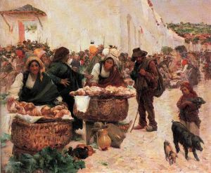 The bakers, a market in Figueiro The bakers, a market in Figueiro