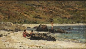 Beach corner by Antonio Carvalho de Silva Porto
