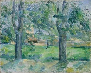 Prairie et ferme du Jas de Bouffan by Paul Cezanne