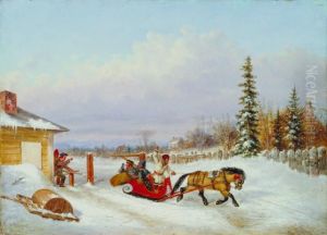 La barriere de peage by Cornelius David Krieghoff