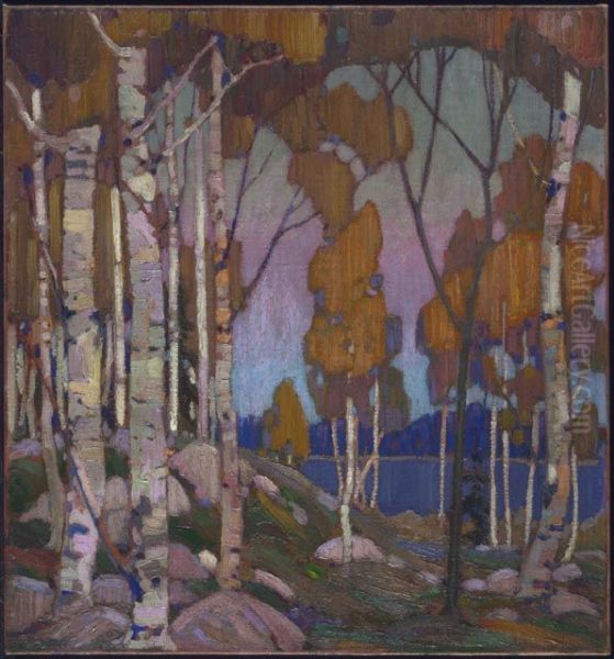Decorative Landscape, Birches - view 1