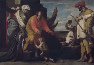 San Juan Bautista se despide de sus padres San Juan Bautista se despide de sus padres
