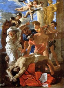 Le Martyre de saint Erasme - modello by Nicolas Poussin
